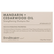 Load image into Gallery viewer, Mandarin & Cedarwood Oil Strengthening Shampoo Bar 100g