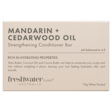 Load image into Gallery viewer, Mandarin &amp; Cedarwood Oil Strengthening Conditioner Bar 70g
