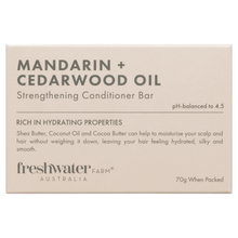 Load image into Gallery viewer, Mandarin & Cedarwood Oil Strengthening Conditioner Bar 70g