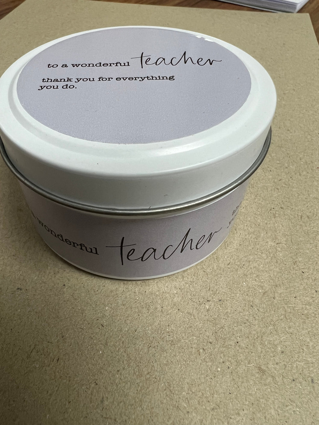 To a Wonderful Teacher Candle