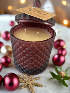 Handcrafted Soy Bohemian Red Geo Soy Candle 230ml