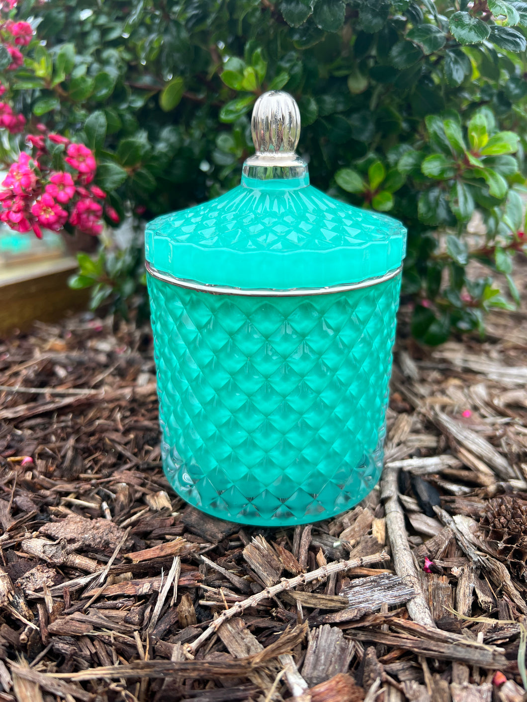 Teal with Silver Trim Geo 230ml