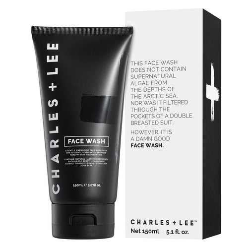 Charles + Lee men’s face wash, natural Australian skincare.