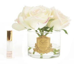 PERFUMED NATURAL TOUCH 5 ROSES - CLEAR - PINK BLUSH - PINK BOX - GMR88