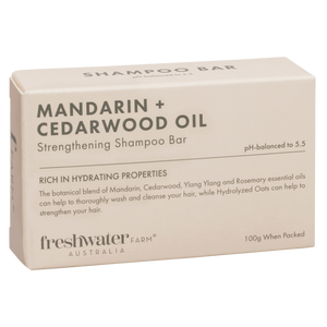 Mandarin & Cedarwood Oil Strengthening Shampoo Bar 100g