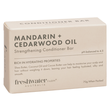 Load image into Gallery viewer, Mandarin &amp; Cedarwood Oil Strengthening Conditioner Bar 70g
