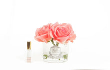 Load image into Gallery viewer, PERFUMED NATURAL TOUCH 5 ROSES - CLEAR - WHITE PEACH - GMR65

